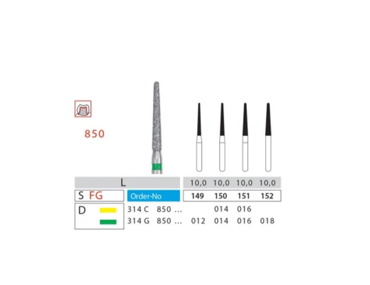 فرزشولدر بلند (ته گرد) دیاتیز کد 850